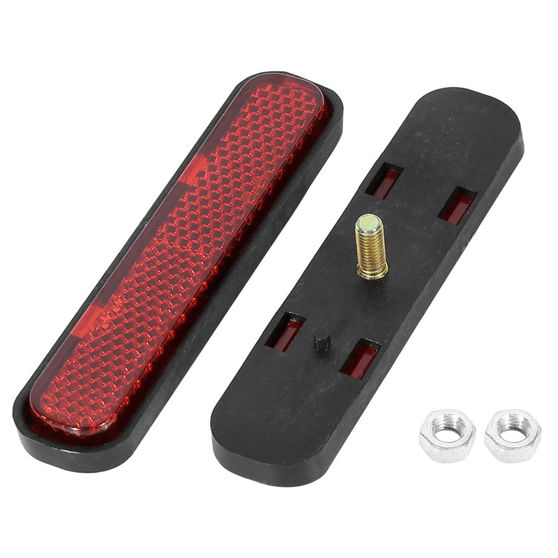 F FIERCE CYCLE Pair M5 or M6 Red Oval Universal Screw Mount Reflective Warning Reflector for Motorcycle Bike - Image 4